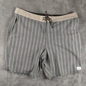 NWOT Katin Barley Hybrid Board Shorts Mens 34 Gray Hawaiian Swim Trunks